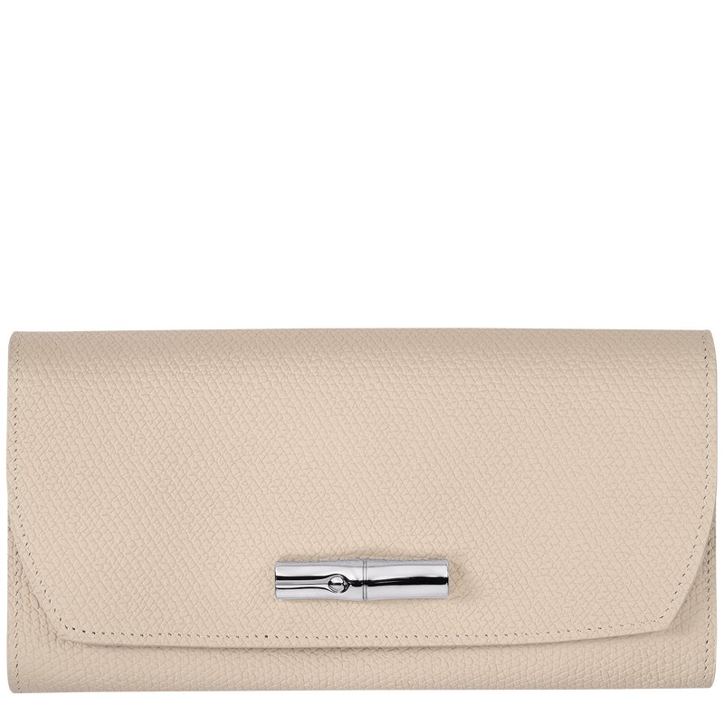 Paper Longchamp Le Roseau Continental - Leather Women Wallets | 485203MRW