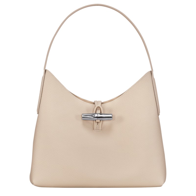 Paper Longchamp Le Roseau M Hobo - Leather Women Shoulder bags | 379416ODE