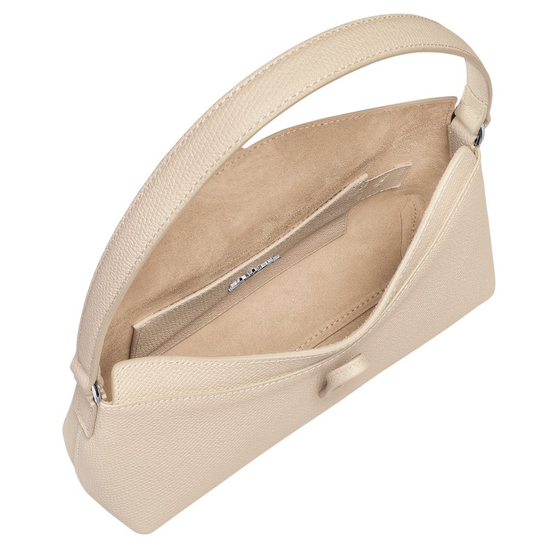 Paper Longchamp Le Roseau S Hobo - Leather Women Shoulder bags | 385629MFG