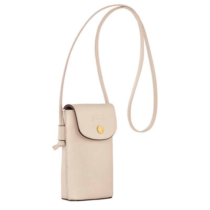 Paper Longchamp Épure Phone case with leather lace - Leather Women Pouches & Cases | 604873GUY