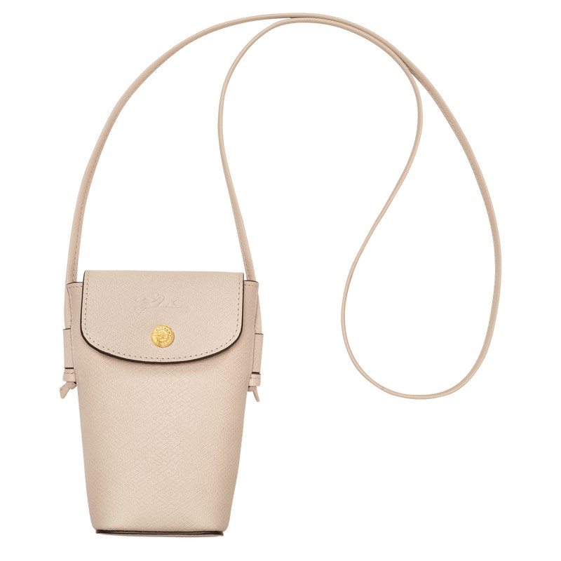 Paper Longchamp Épure Phone case with leather lace - Leather Women Pouches & Cases | 604873GUY