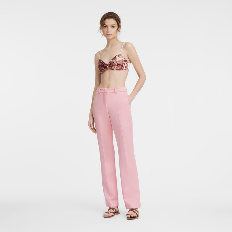 Pink Longchamp Trousers - Jersey Women Trousers & shorts | 086745ZQM