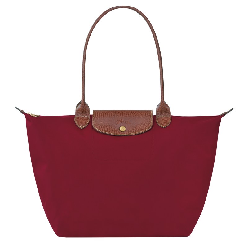 Red Longchamp Le Pliage Original L - Recycled canvas Women Shoulder bags | 387546QXJ