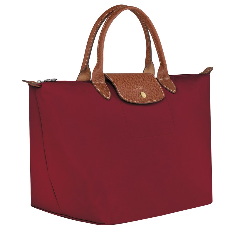 Red Longchamp Le Pliage Original M - Recycled canvas Women Handbags | 345972LNF