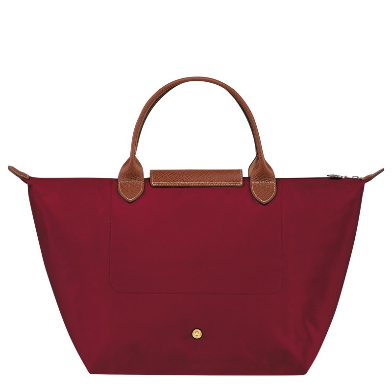 Red Longchamp Le Pliage Original M - Recycled canvas Women Handbags | 345972LNF