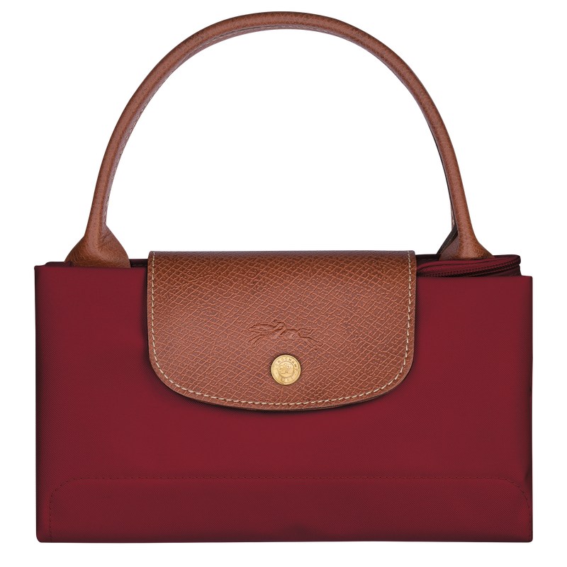 Red Longchamp Le Pliage Original M - Recycled canvas Women Handbags | 345972LNF