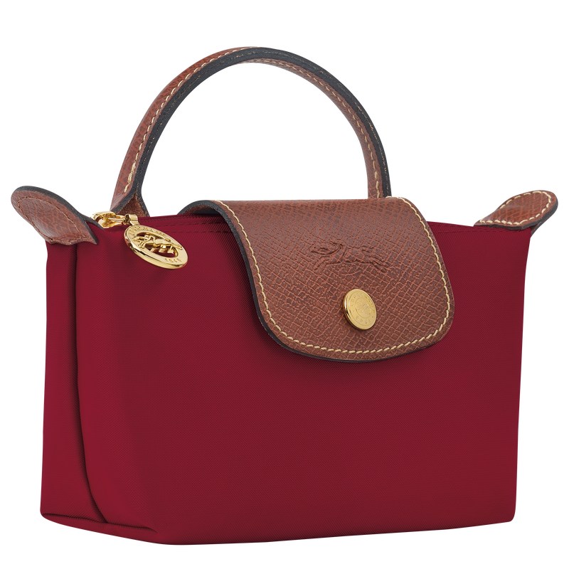 Red Longchamp Le Pliage Original Pouch with handle - Recycled canvas Women Pouches & Cases | 269845YKT