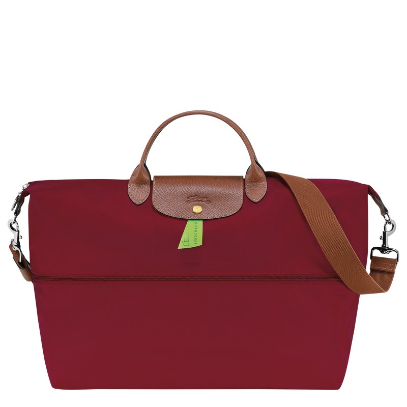 Red Longchamp Le Pliage Original expandable - Recycled canvas Women Travel bags | 831079XZT