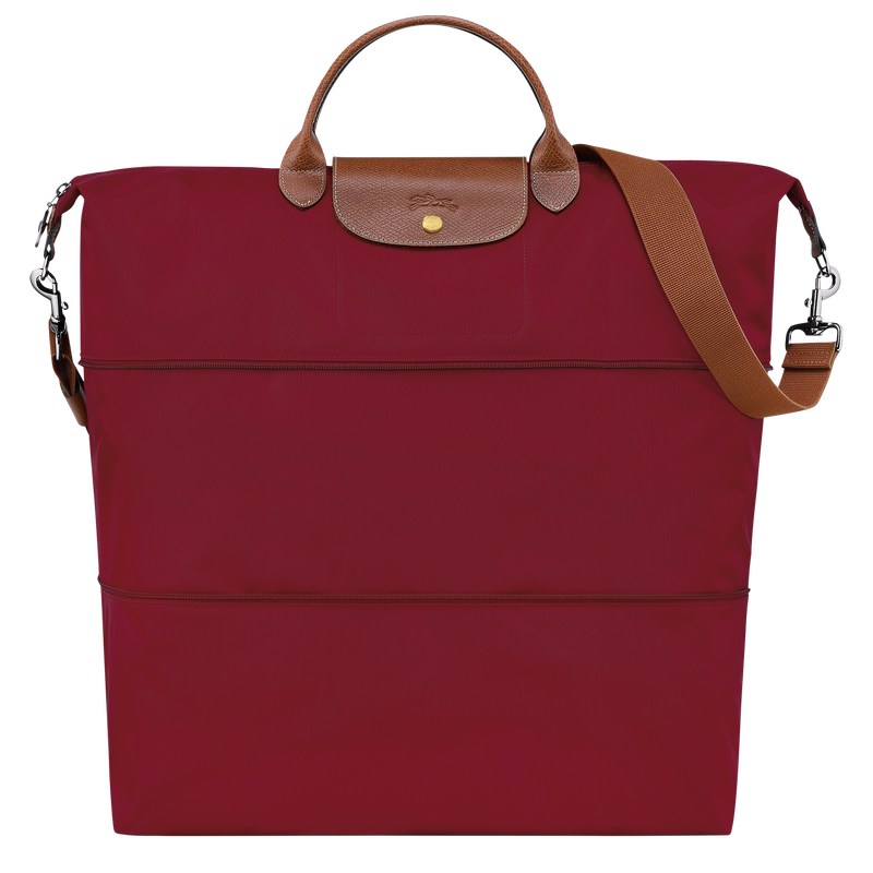 Red Longchamp Le Pliage Original expandable - Recycled canvas Women Travel bags | 831079XZT