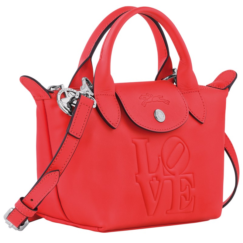 Red Longchamp x Robert Indiana XS - Leather Women Handbags | 378405BYU