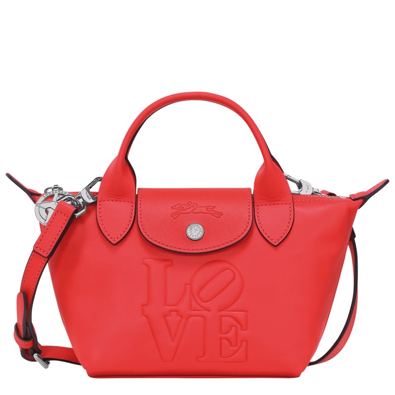 Red Longchamp x Robert Indiana XS - Leather Women Handbags | 378405BYU