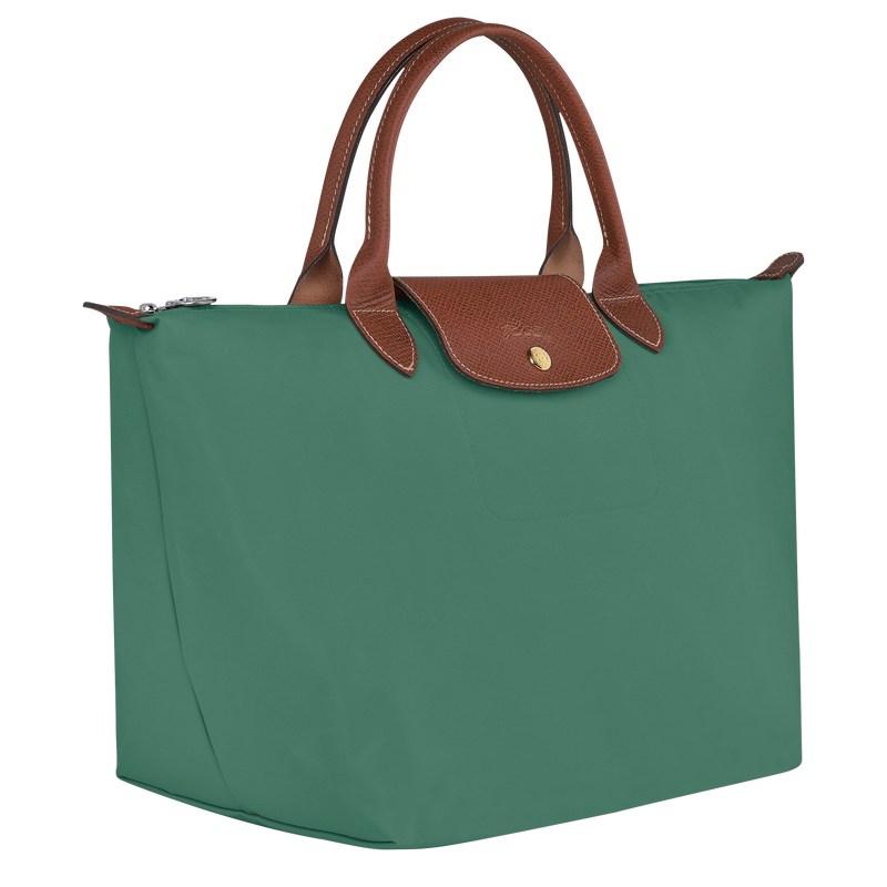 Sage Longchamp Le Pliage Original M - Recycled canvas Women Handbags | 859206PDO