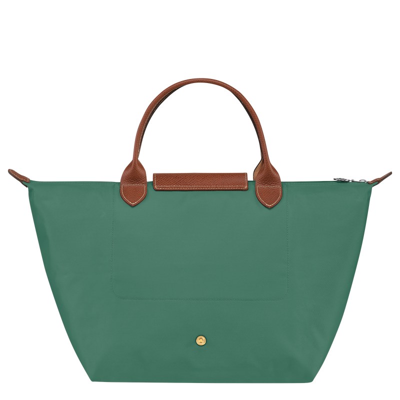 Sage Longchamp Le Pliage Original M - Recycled canvas Women Handbags | 859206PDO