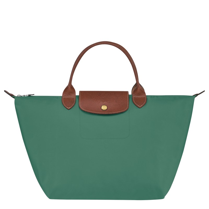 Sage Longchamp Le Pliage Original M - Recycled canvas Women Handbags | 859206PDO