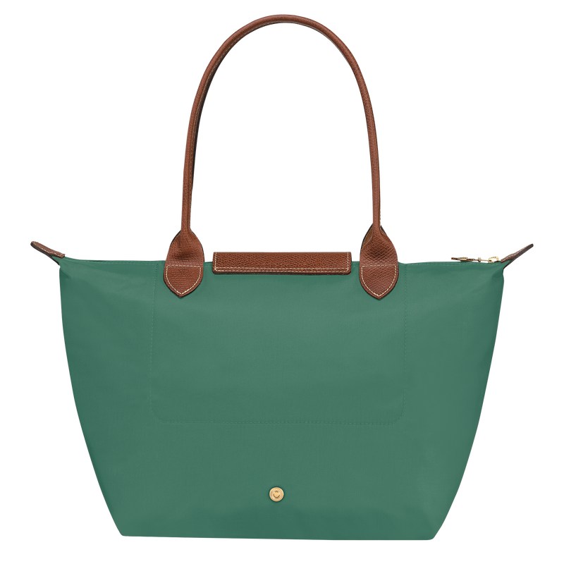 Sage Longchamp Le Pliage Original M - Recycled canvas Women Shoulder bags | 415078UDG