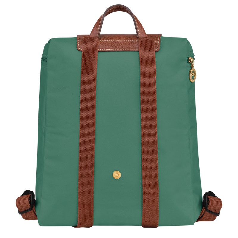 Sage Longchamp Le Pliage Original M - Recycled canvas Women Backpacks | 965120QMF