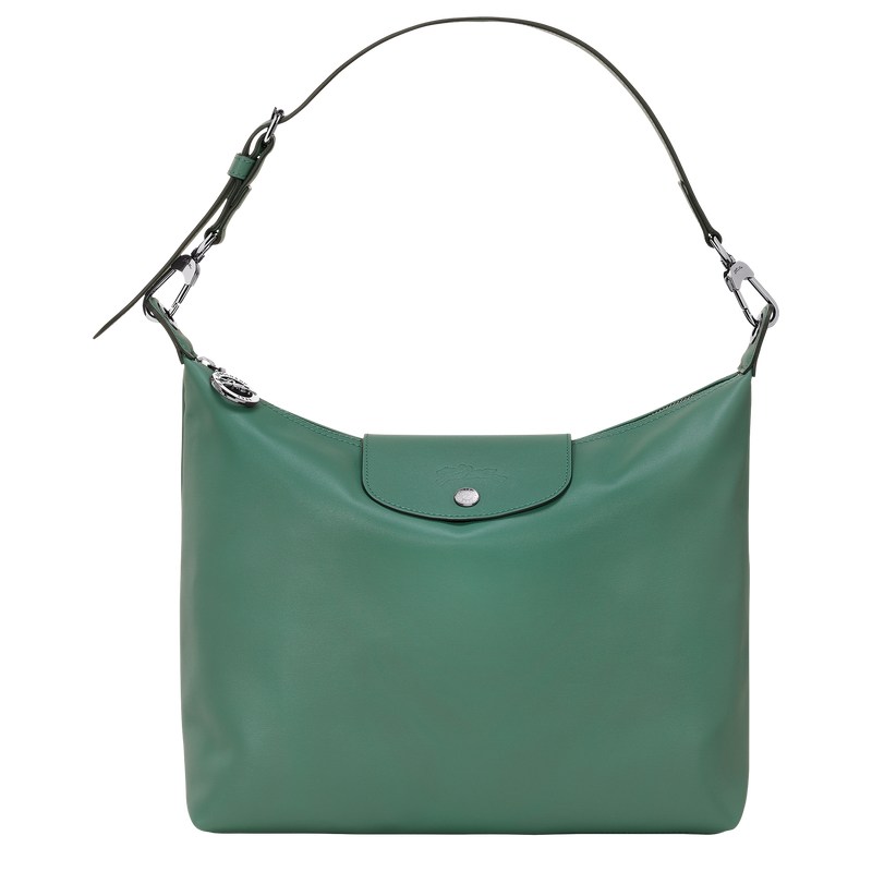 Sage Longchamp Le Pliage Xtra M Hobo - Leather Women Shoulder bags | 256738UGL