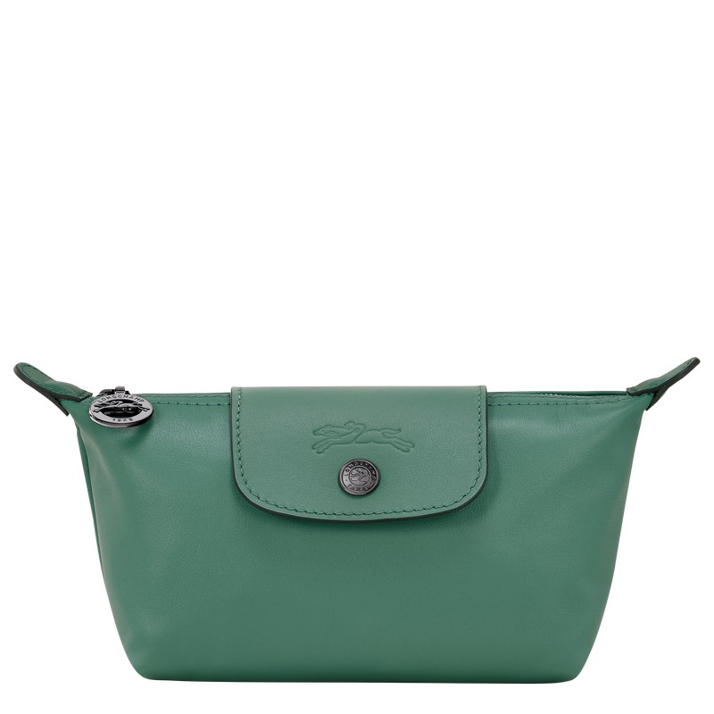 Sage Longchamp Le Pliage Xtra Pouch - Leather Women Pouches & Cases | 450316AUM