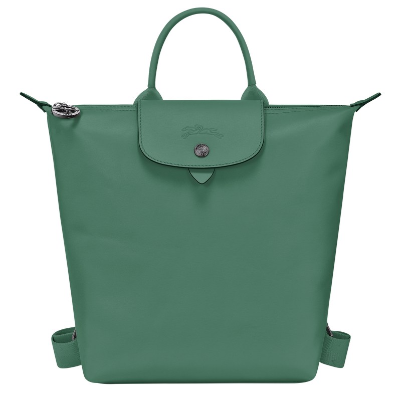 Sage Longchamp Le Pliage Xtra S - Leather Women Backpacks | 274506PCK