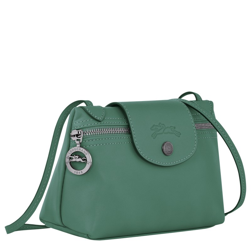 Sage Longchamp Le Pliage Xtra XS Crossbody bag - Leather Women Crossbody bags | 894327DZE