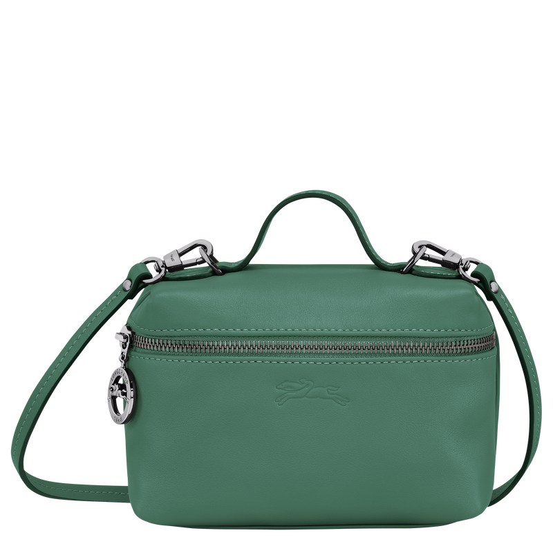 Sage Longchamp Le Pliage Xtra XS Vanity - Leather Women Crossbody bags | 476295QJU