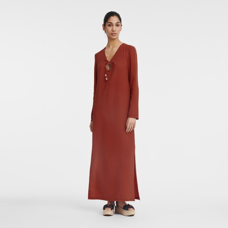 Sienna Longchamp Long dress - Crepe Women Dresses & Skirts | 526173IXV