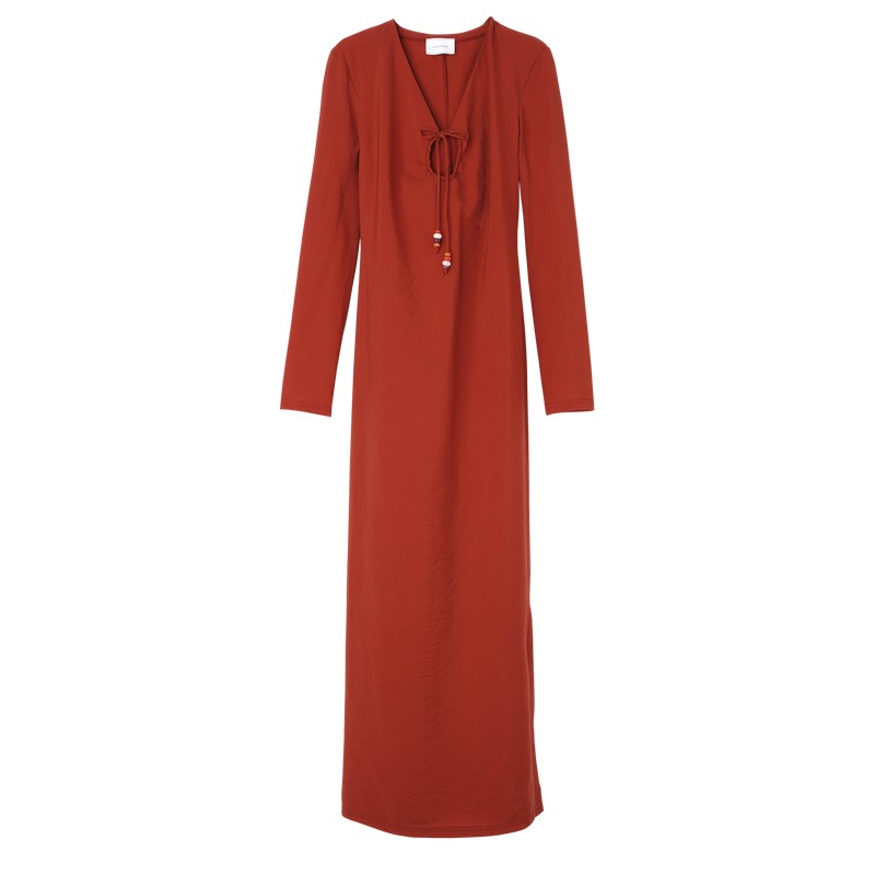 Sienna Longchamp Long dress - Crepe Women Dresses & Skirts | 526173IXV