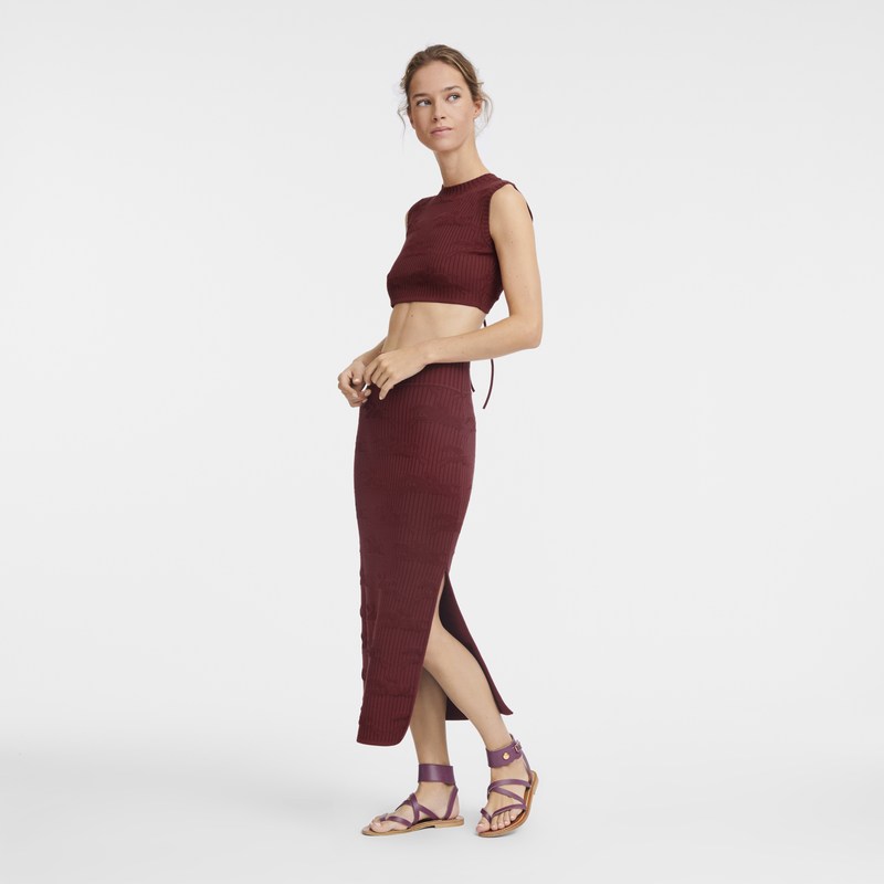 Sienna Longchamp Midi skirt - Knit Women Dresses & Skirts | 278530SGM