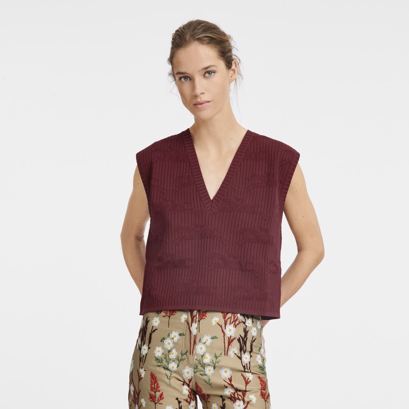 Sienna Longchamp Sleeveless sweater - Knit Women Tops & Blouses | 843291AIX