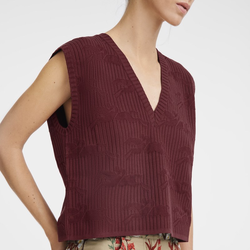 Sienna Longchamp Sleeveless sweater - Knit Women Tops & Blouses | 843291AIX