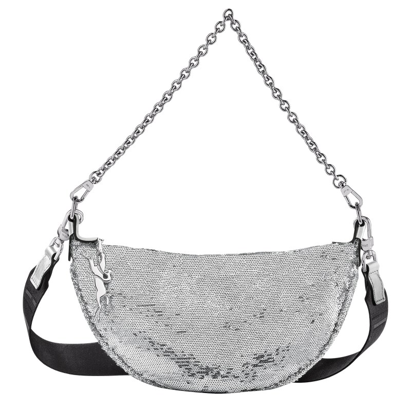 Silver Longchamp Smile S Crossbody bag - Canvas Women Crossbody bags | 574869XQY