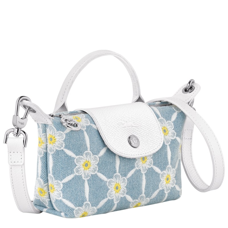 Sky Blue Longchamp Le Pliage Collection Pouch - Canvas Women Pouches & Cases | 937016LVB