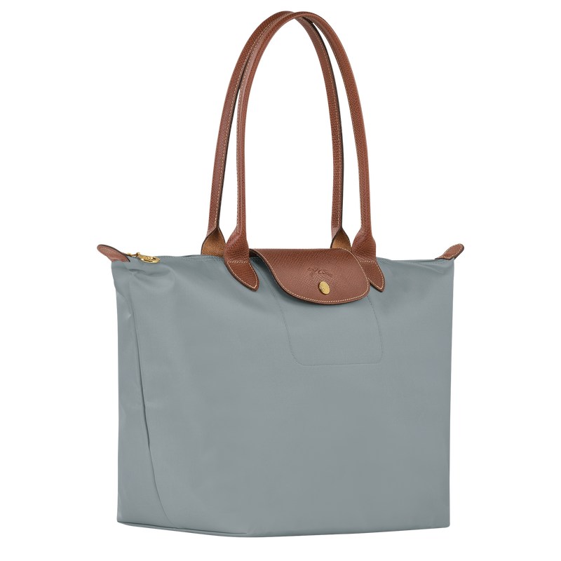 Steel Longchamp Le Pliage Original L - Recycled canvas Women Shoulder bags | 361890ECO