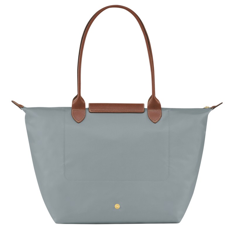 Steel Longchamp Le Pliage Original L - Recycled canvas Women Shoulder bags | 361890ECO