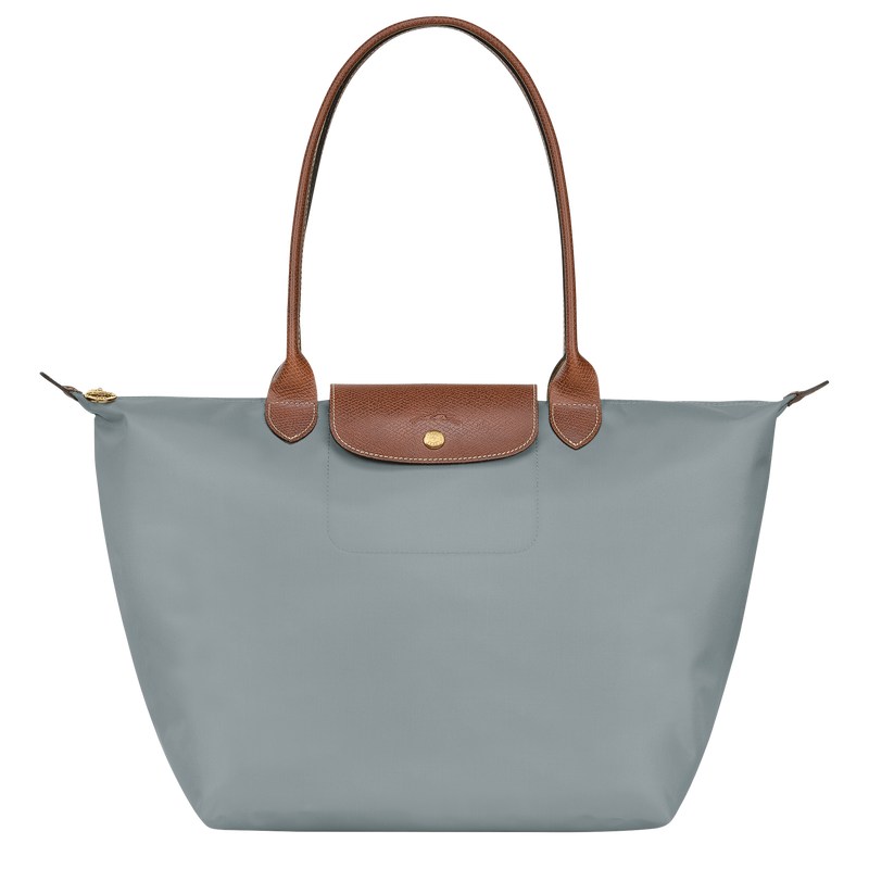 Steel Longchamp Le Pliage Original L - Recycled canvas Women Shoulder bags | 361890ECO