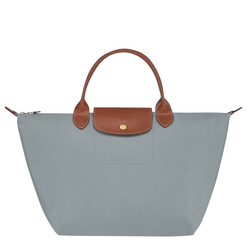 Steel Longchamp Le Pliage Original M - Recycled canvas Women Handbags | 932504FDL