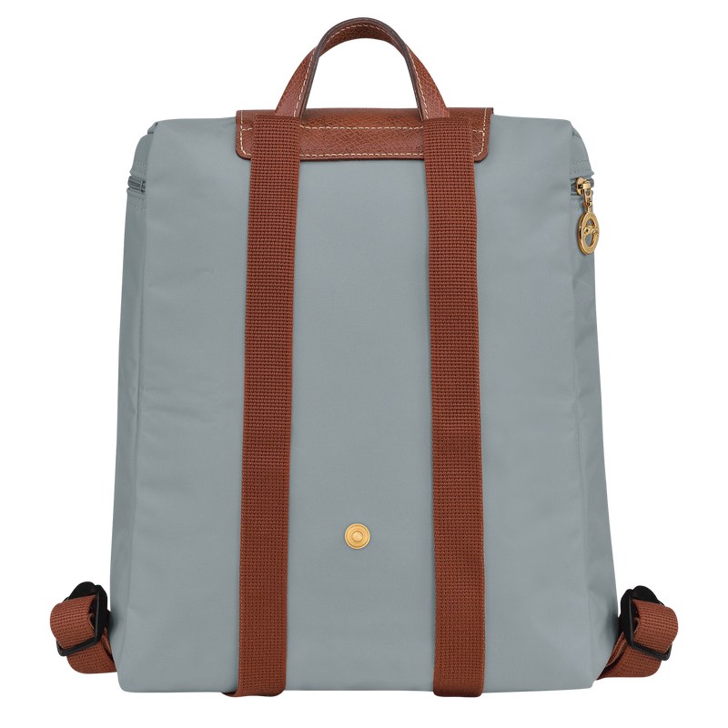 Steel Longchamp Le Pliage Original M - Recycled canvas Women Backpacks | 019537EMG