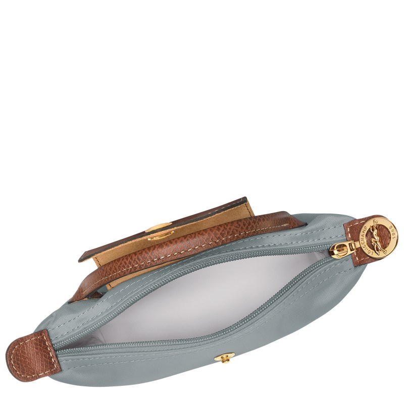 Steel Longchamp Le Pliage Original Pouch with handle - Recycled canvas Women Pouches & Cases | 619452FXE