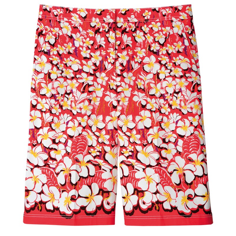 Strawberry Longchamp Bermuda shorts - Gabardine Women Trousers & shorts | 852069TLA