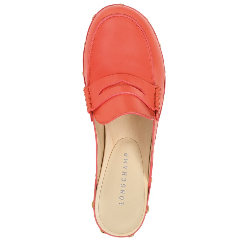 Strawberry Longchamp La Cigale Clogs - Leather Women Sandals | 935148AKU