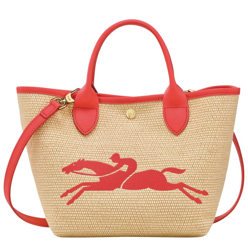 Strawberry Longchamp Le Panier Pliage S Basket - Canvas Women Handbags | 182354AKV