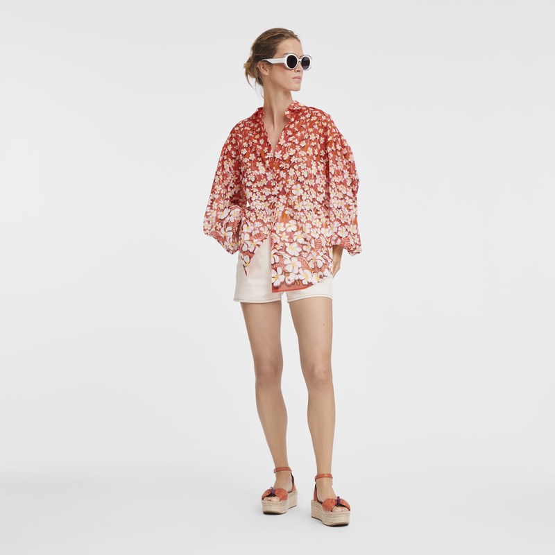 Strawberry Longchamp Shirt - Voile Women Tops & Blouses | 017392AHJ