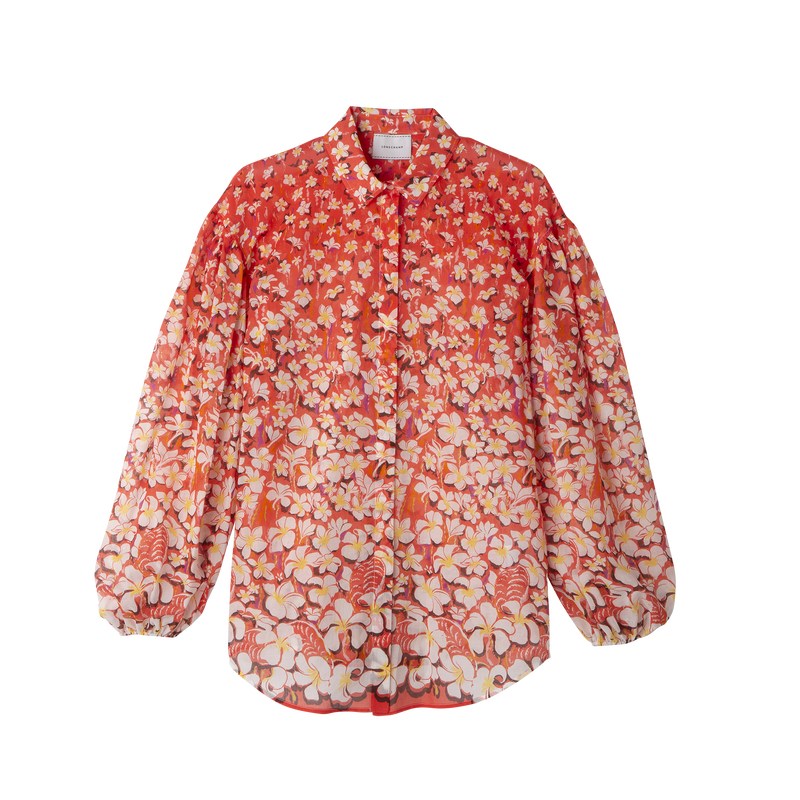 Strawberry Longchamp Shirt - Voile Women Tops & Blouses | 017392AHJ