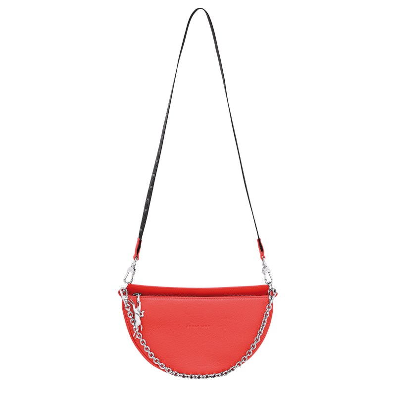 Strawberry Longchamp Smile S Crossbody - Leather Women Shoulder bags | 074359AKZ