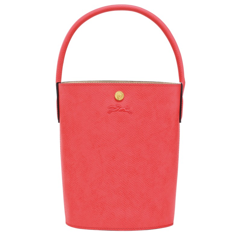 Strawberry Longchamp Épure S Bucket - Leather Women Handbags | 347081QWJ