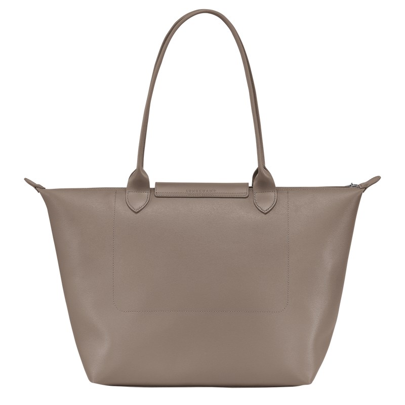 Taupe Longchamp Le Pliage City L - Canvas Women Shoulder bags | 520789ACK