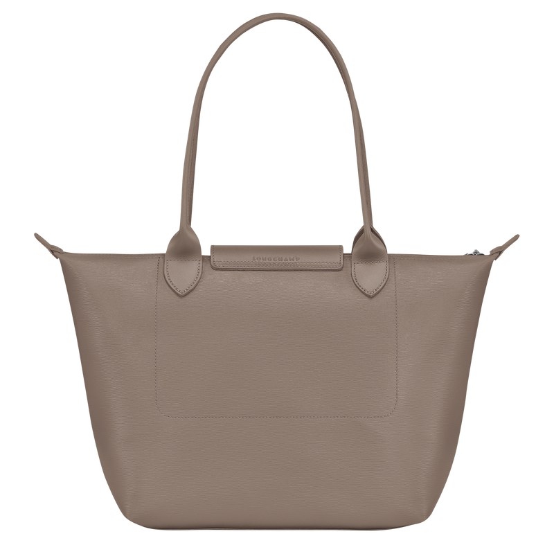 Taupe Longchamp Le Pliage City M - Canvas Women Shoulder bags | 248170JMQ