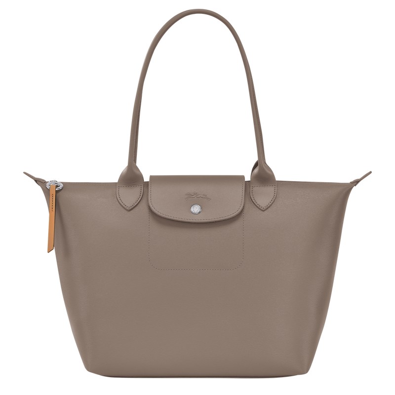 Taupe Longchamp Le Pliage City M - Canvas Women Shoulder bags | 248170JMQ