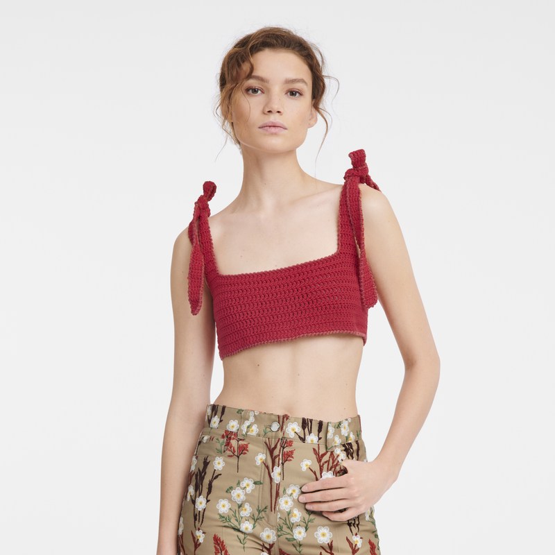 Tomato Longchamp Bra - Crochet Women Tops & Blouses | 078431ZHR