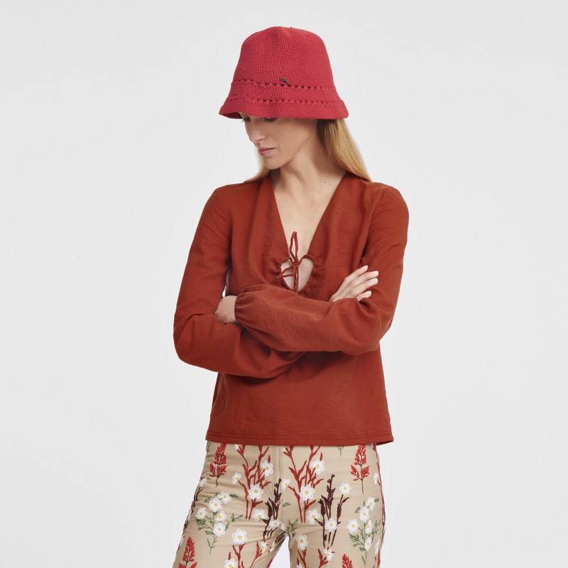 Tomato Longchamp Crochet Women Caps & hats | 160498THD